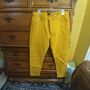 Mens H&M skinny fit mustard color jeans